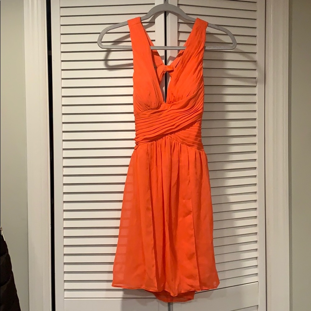 Coral cocktail dress